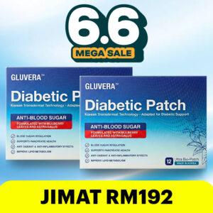 MEGA SALES 6.6 ( 2 KOTAK GLUVERA DIABETIC PACTH)