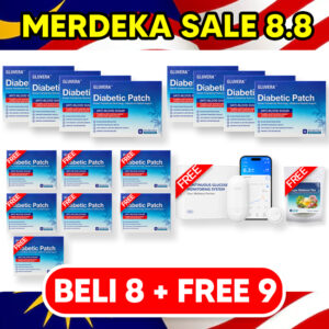 MERDEKA SALES REPEAT JIMAT: 8 KOTAK + FREE 7 KOTAK + FREE GLUCOSE METER + FREE HERBAL TEA